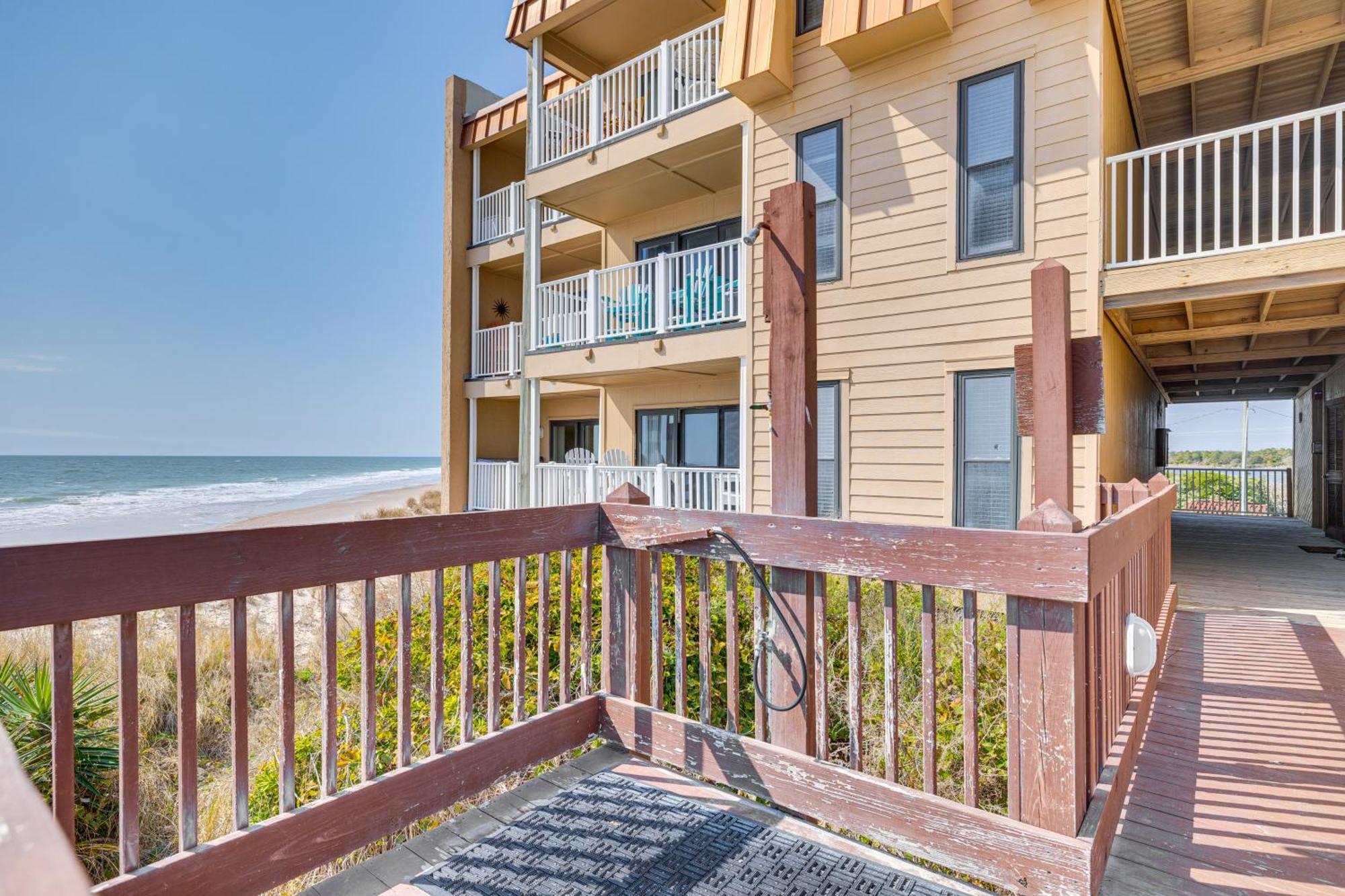 Steps To The Beach Oceanfront Condo With Lanai! North Topsail Beach Kültér fotó